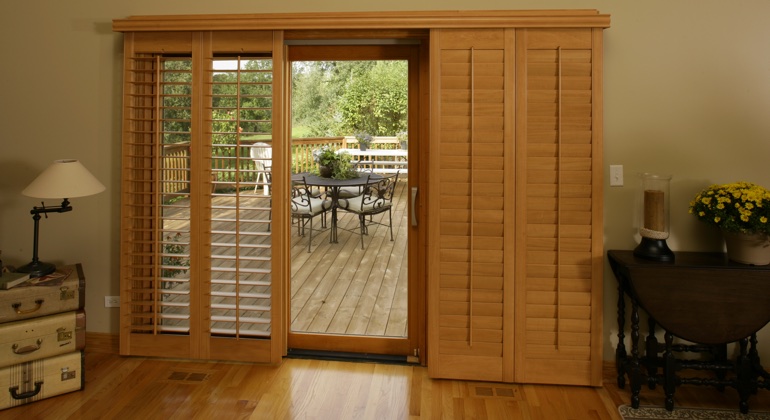 Fort Lauderdale wood shutter sliding door